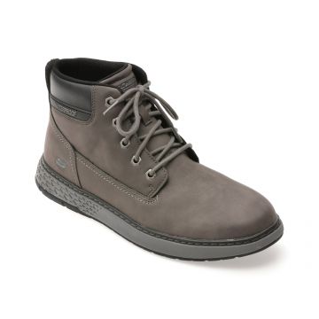 Ghete SKECHERS gri, GARLAN, din piele ecologica Ghete SKECHERS gri, GARLAN, din piele ecologica