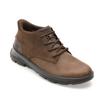 Ghete SKECHERS maro, ARCH FIT GARZA, din piele naturala Ghete SKECHERS maro, ARCH FIT GARZA, din piele naturala
