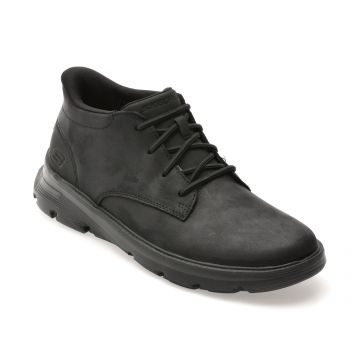 Ghete SKECHERS negre, ARCH FIT GARZA, din piele naturala Ghete SKECHERS negre, ARCH FIT GARZA, din piele naturala