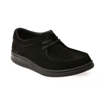 Mocasini CLARKS negri, RELAX LITE LOW, din piele intoarsa Mocasini CLARKS negri, RELAX LITE LOW, din piele intoarsa