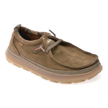 Mocasini JEEP gri, M52040A, din piele intoarsa Mocasini JEEP gri, M52040A, din piele intoarsa