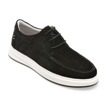 Mocasini OTTER negri, 3752, din piele intoarsa Mocasini OTTER negri, 3752, din piele intoarsa