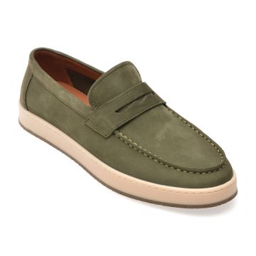 Mocasini OTTER verzi, MU145, din nabuc Mocasini OTTER verzi, MU145, din nabuc
