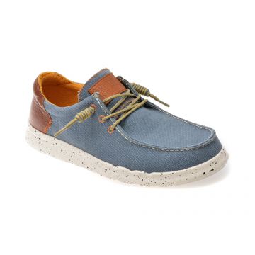 Mocasini REPLAY albastri, MM1201T, din material textil Mocasini REPLAY albastri, MM1201T, din material textil