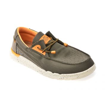 Mocasini REPLAY kaki, MM1110T, din material textil Mocasini REPLAY kaki, MM1110T, din material textil
