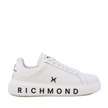 Pantofi bărbați JOHN RICHMOND albi din piele cu logo metalic 2260BP29101A Pantofi bărbați JOHN RICHMOND albi din piele cu logo metalic 2260BP29101A