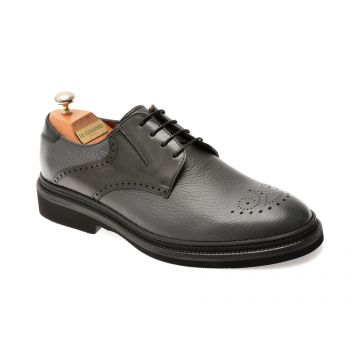 Pantofi eleganti LE COLONEL gri, 61722, din piele naturala