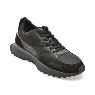Pantofi sport BOSS negri, 6496, din material textil