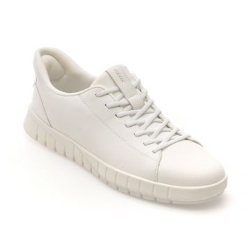 Pantofi sport GEOX albi, U56MAA, din piele ecologica