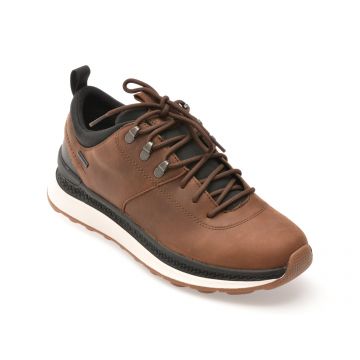 Pantofi sport GEOX maro, U56HMA, din piele naturala Pantofi sport GEOX maro, U56HMA, din piele naturala