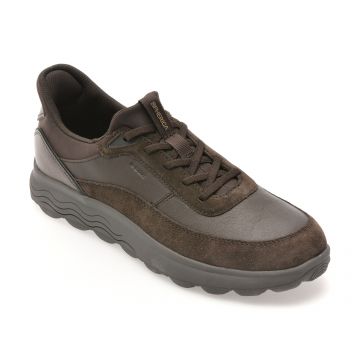 Pantofi sport GEOX maro, U56MPA, din piele naturala Pantofi sport GEOX maro, U56MPA, din piele naturala