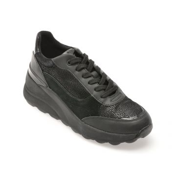 Pantofi sport GEOX negri, D45WAA, din piele naturala Pantofi sport GEOX negri, D45WAA, din piele naturala