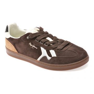 Pantofi sport PEPE JEANS maro, MS00009, din piele intoarsa Pantofi sport PEPE JEANS maro, MS00009, din piele intoarsa