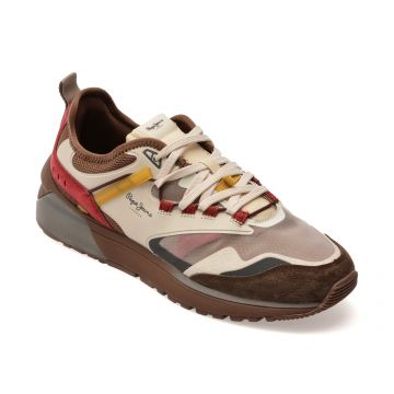 Pantofi sport PEPE JEANS maro, MS60013, din material textil Pantofi sport PEPE JEANS maro, MS60013, din material textil
