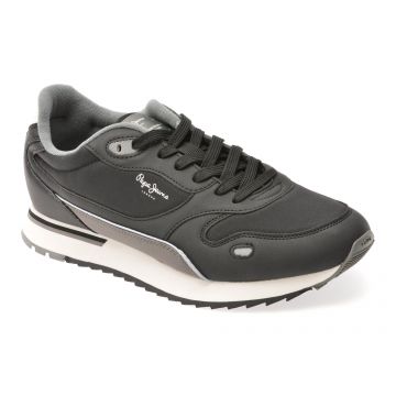 Pantofi sport PEPE JEANS negri, MS40007, din material textil Pantofi sport PEPE JEANS negri, MS40007, din material textil