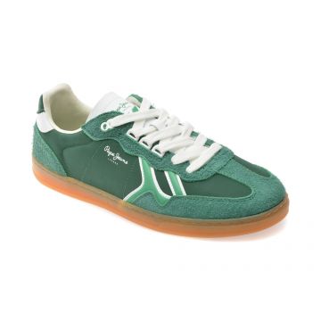Pantofi sport PEPE JEANS verzi, BALL FUN, din material textil