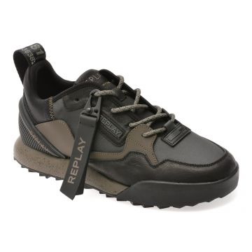 Pantofi sport REPLAY negri, MS8L20L, din piele naturala Pantofi sport REPLAY negri, MS8L20L, din piele naturala
