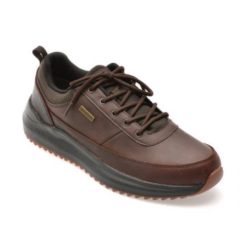 Pantofi sport SKECHERS maro, PARNELL, din piele ecologica Pantofi sport SKECHERS maro, PARNELL, din piele ecologica