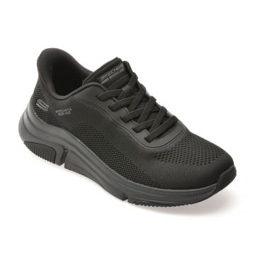 Pantofi sport SKECHERS negri, BOBS SPARROW FLEX, din material textil