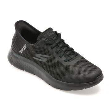 Pantofi sport SKECHERS negri, GO WALK FLEX, din material textil
