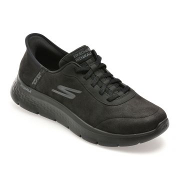 Pantofi sport SKECHERS negri, GO WALK FLEX, din material textil