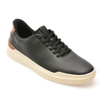 Pantofi sport SKECHERS negri, OWEN, din piele ecologica