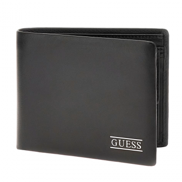 Portmoneu bărbați Guess negru din piele cu RFID 920BPUSMNEBRLEA27N Portmoneu bărbați Guess negru din piele cu RFID 920BPUSMNEBRLEA27N
