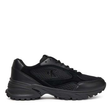 Sneakers bărbați Calvin Klein negri din piele și textil 2370BP01379VN Sneakers bărbați Calvin Klein negri din piele și textil 2370BP01379VN