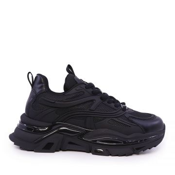 Sneakers bărbați Enzo Bertini negri din piele și material textil 3660BP237N Sneakers bărbați Enzo Bertini negri din piele și material textil 3660BP237N