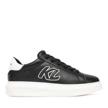 Sneakers bărbați Karl Lagerfeld Kapri Sidetrim Lo Lace negri din piele 2050BP52535N Sneakers bărbați Karl Lagerfeld Kapri Sidetrim Lo Lace negri din piele 2050BP52535N