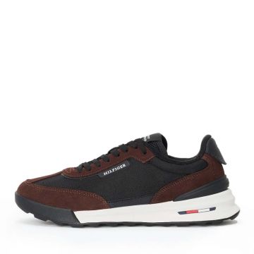 Sneakers bărbați Tommy Hilfiger negri din piele și textil 3410BP5640VN Sneakers bărbați Tommy Hilfiger negri din piele și textil 3410BP5640VN
