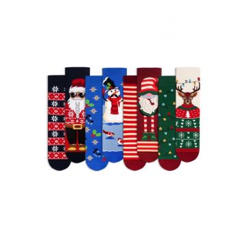 Sosete bumbac Christmas BOX - 4 BUC Sosete bumbac Christmas BOX - 4 BUC