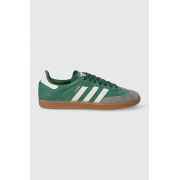 adidas Originals sneakers din piele întoarsă Samba OG culoarea verde ID2054 adidas Originals sneakers din piele întoarsă Samba OG culoarea verde ID2054