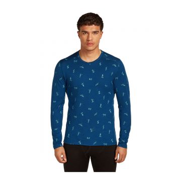 Bluza Barbati Icebreaker 200 Oasis Ls Crewe Snow Day Aop Atlantis-topaz-aop Bluza Barbati Icebreaker 200 Oasis Ls Crewe Snow Day Aop Atlantis-topaz-aop