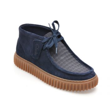 Ghete CLARKS bleumarin, TORHILL HI, din material textil Ghete CLARKS bleumarin, TORHILL HI, din material textil