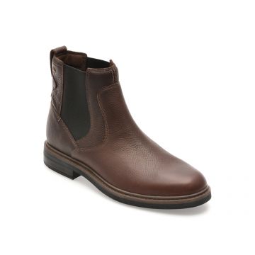 Ghete CLARKS maro, NEWFORD EASY, din piele naturala Ghete CLARKS maro, NEWFORD EASY, din piele naturala