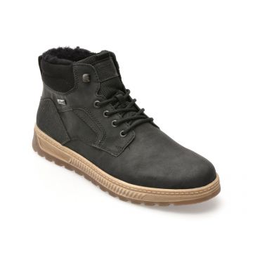 Ghete RIEKER negre, 37005, din piele ecologica Ghete RIEKER negre, 37005, din piele ecologica
