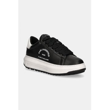 Karl Lagerfeld sneakers din piele KAPRI culoarea negru, KL57538 Karl Lagerfeld sneakers din piele KAPRI culoarea negru, KL57538