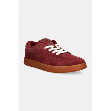 Kenzo sneakers din piele intoarsă Dome Low Top Sneakers culoarea bordo, FD65SN061L56.23 Kenzo sneakers din piele intoarsă Dome Low Top Sneakers culoarea bordo, FD65SN061L56.23