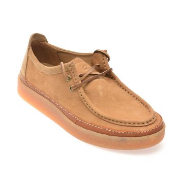 Mocasini CLARKS maro, CLARKWOOD MOC, din piele naturala