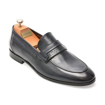 Mocasini eleganti LE COLONEL bleumarin, 63012, din piele naturala