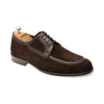 Mocasini eleganti LE COLONEL maro, 48893, din piele intoarsa