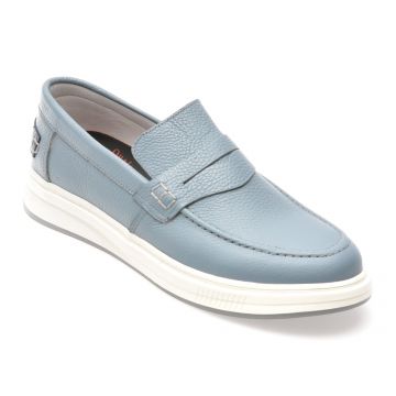 Mocasini eleganti OTTER albastri, 3751, din piele naturala