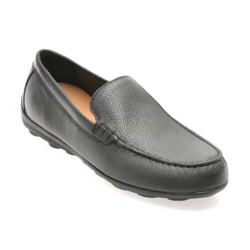 Mocasini GEOX negri, U55HYA, din piele naturala