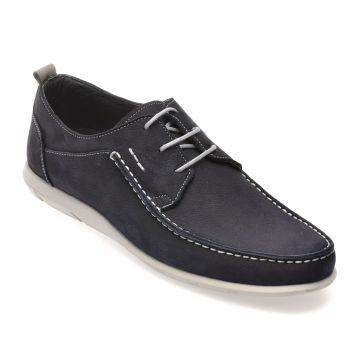 Mocasini OTTER bleumarin, 3552, din nabuc