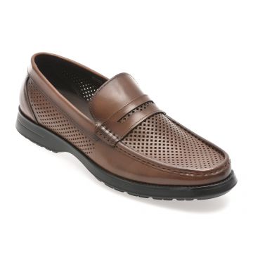 Mocasini OTTER maro, 1252, din piele naturala