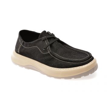 Mocasini OTTER negri, 516001, din material textil