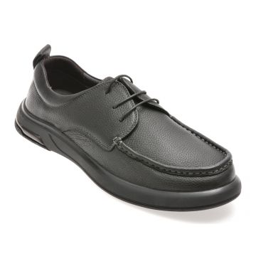 Mocasini OTTER negri, 97791, din piele naturala