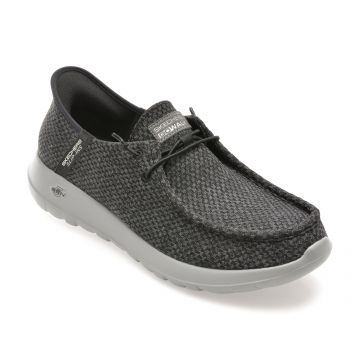 Mocasini SKECHERS negri, GO WALK MAX, din material textil