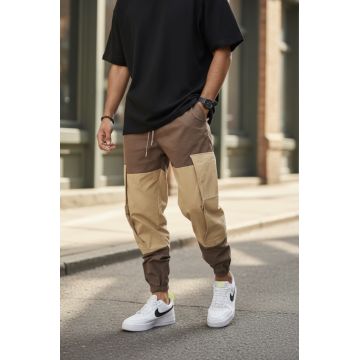 Pantaloni de trening cargo  maro  conici Y356 P20-4.2 Pantaloni de trening cargo  maro  conici Y356 P20-4.2